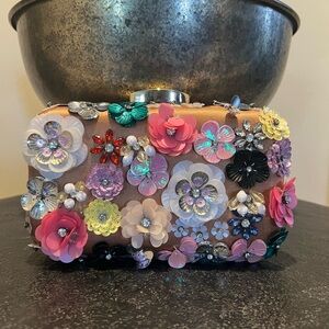 Floral Embellished Clutch